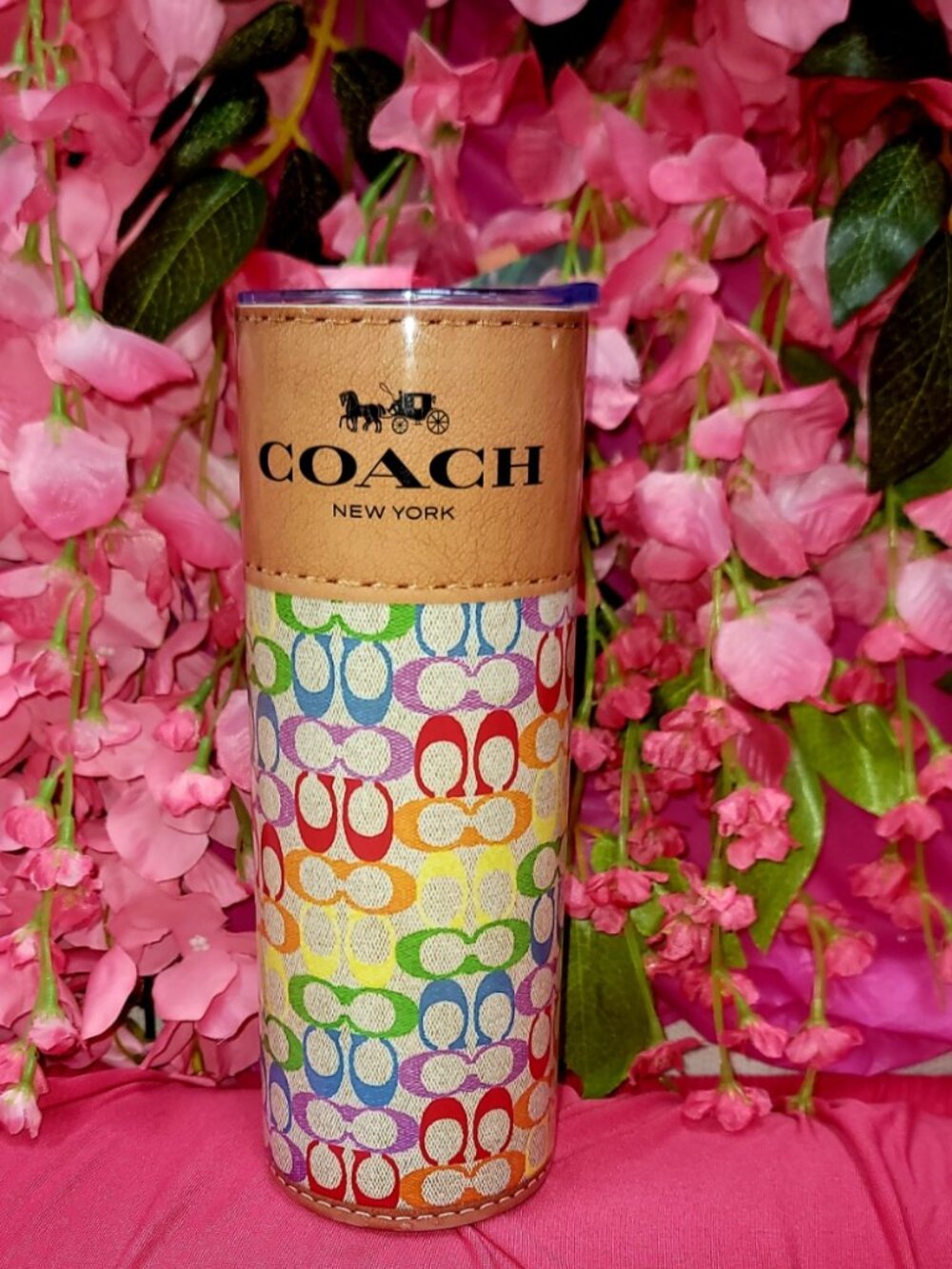 Luxury Designer Purse 20oz Tumbler w/Lid & Straw
